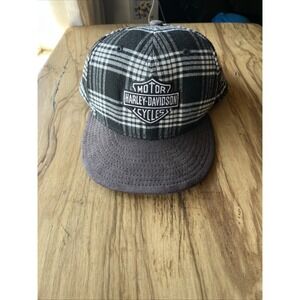 New Era 39Thirty Flex Harley Davidson Motorcycles Fitted L-XL Hat Cap Black Logo